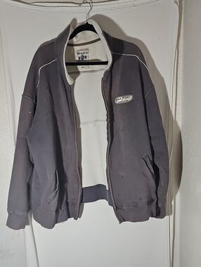 Men’s Gray Sherpa-Lined Lightweight Zip Jacket - Dana Point